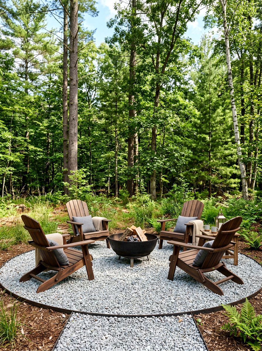 Gravel Fire Pit Area - 30 modern patio ideas