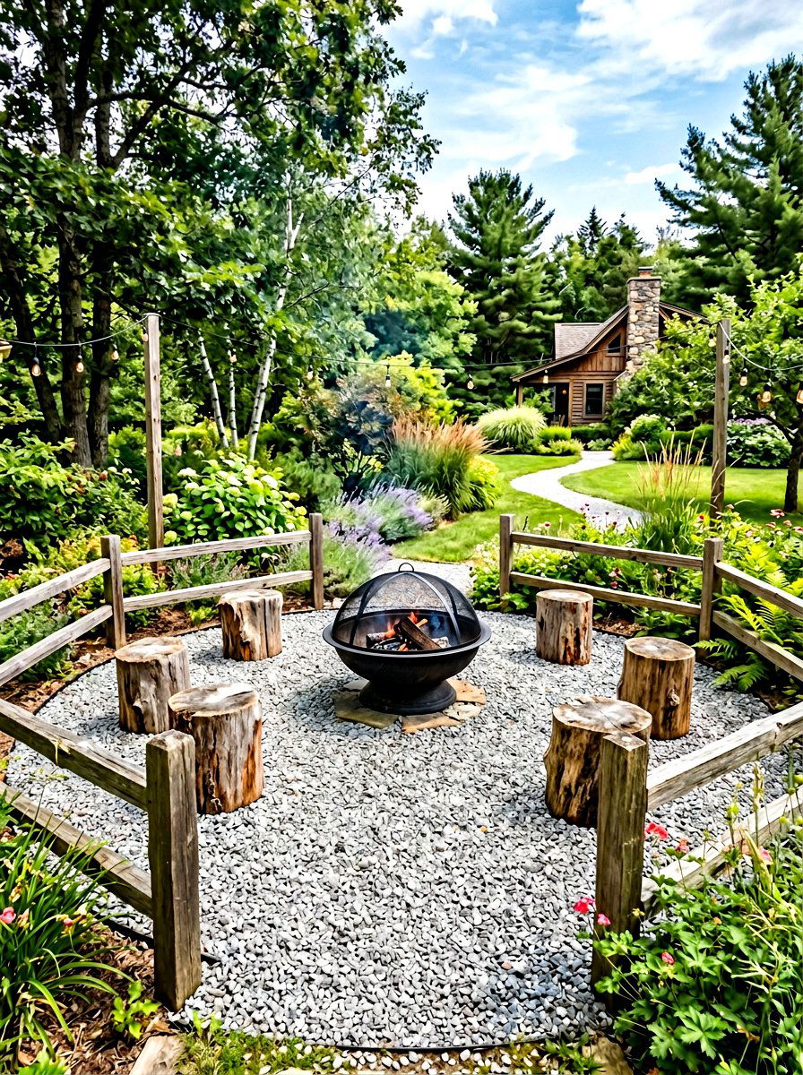 Gravel Fire Pit Area - 30 backyard fire pit ideas