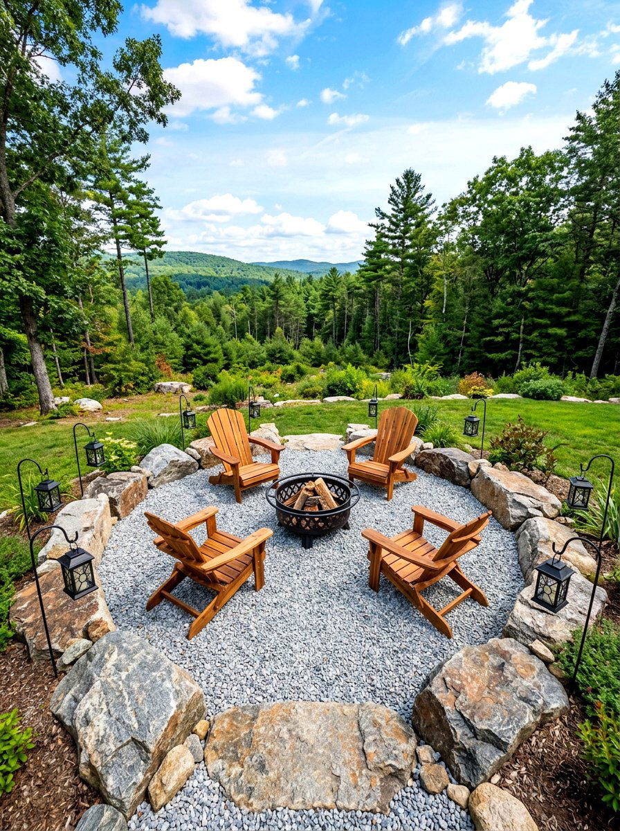 Gravel Fire Pit Circle - 30 exterior seating area ideas