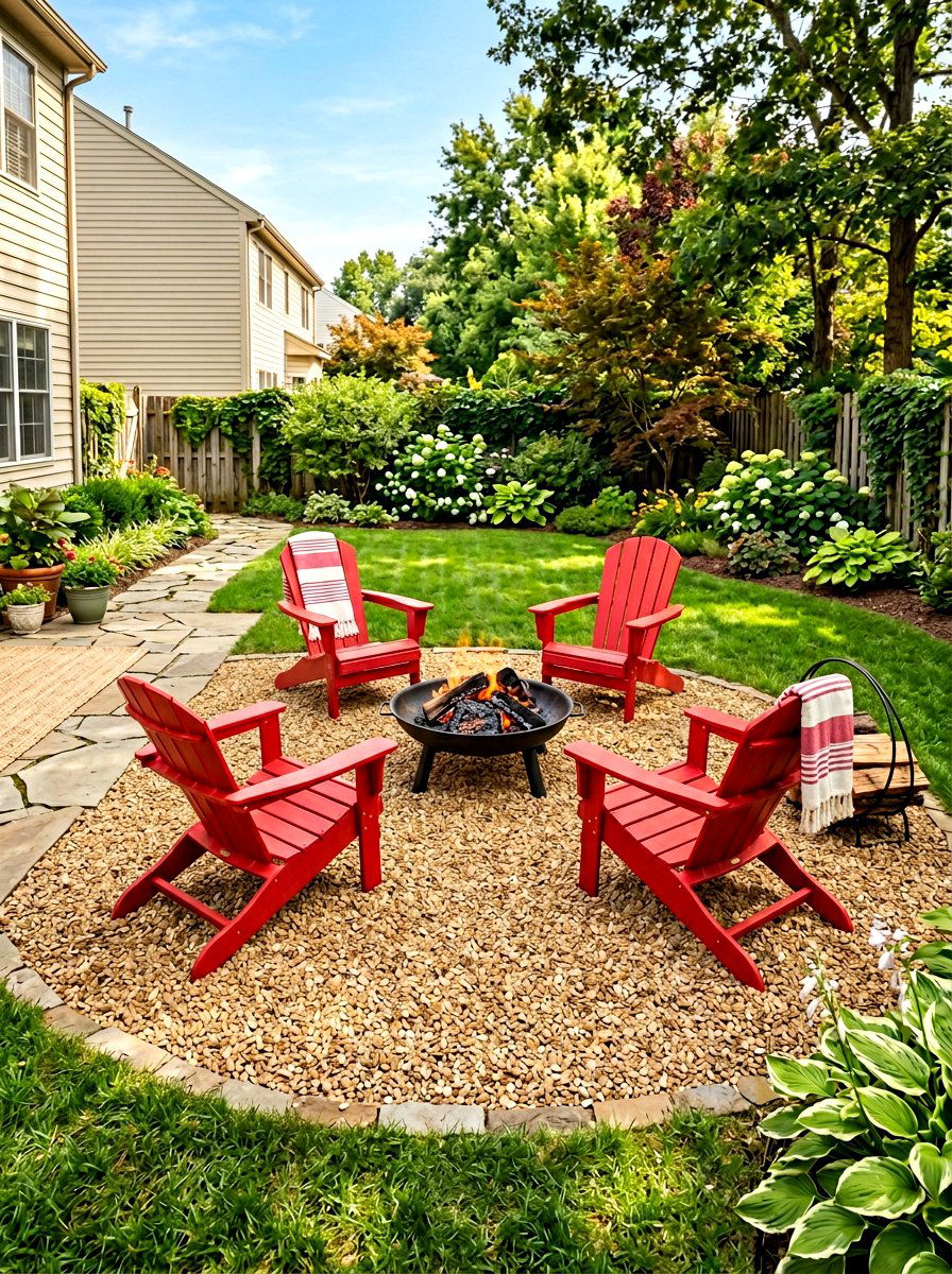 Gravel Fire Pit Patio - 30 fire pit corner ideas