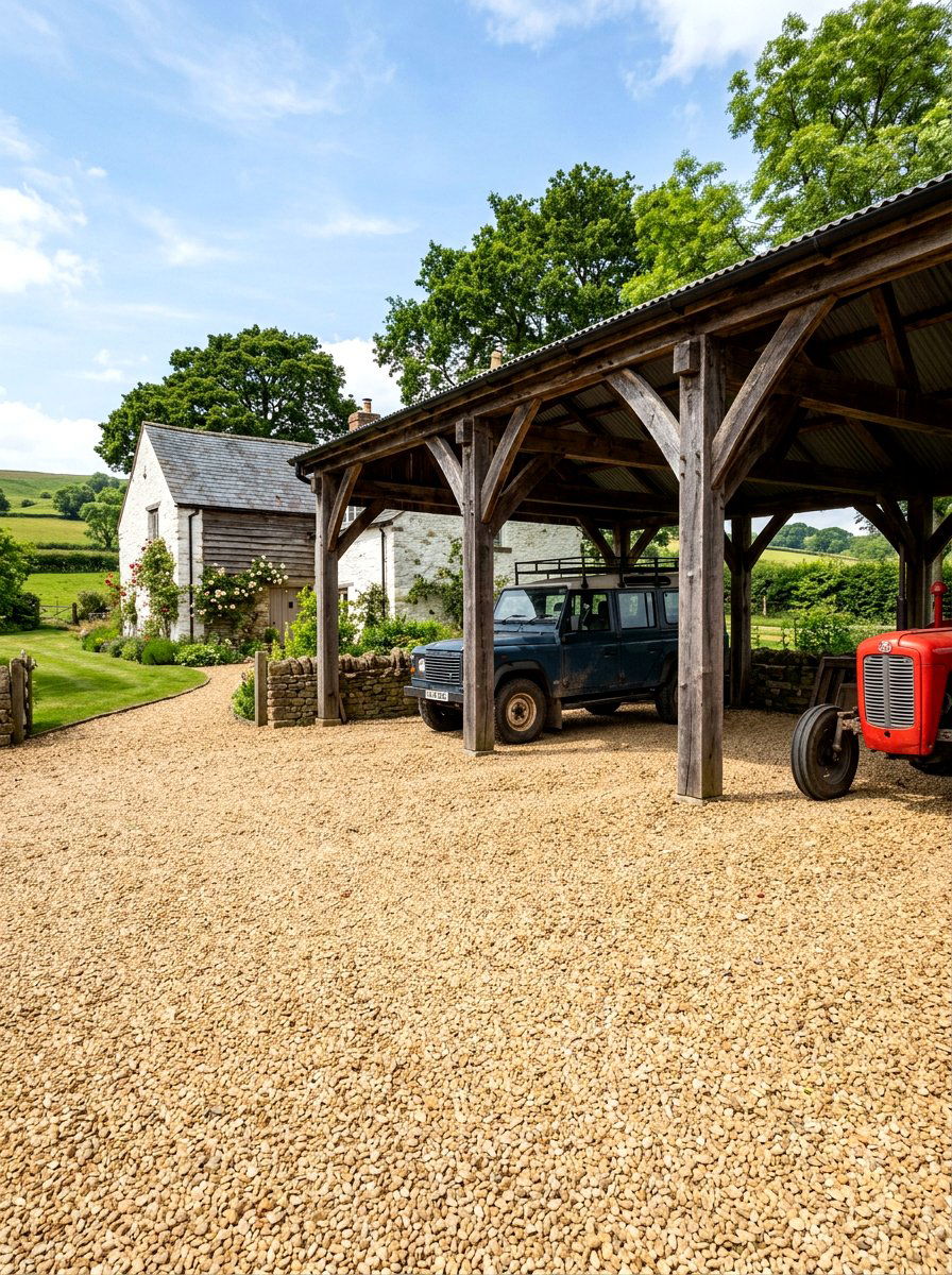 Gravel Floor Farmhouse Carport - 30 farmhouse carport ideas