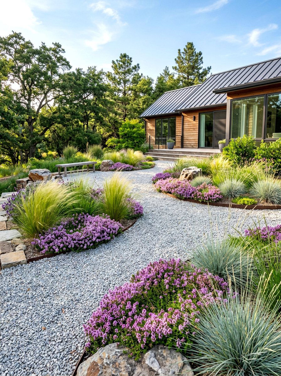 Gravel Flower Garden - 30 flower garden ideas