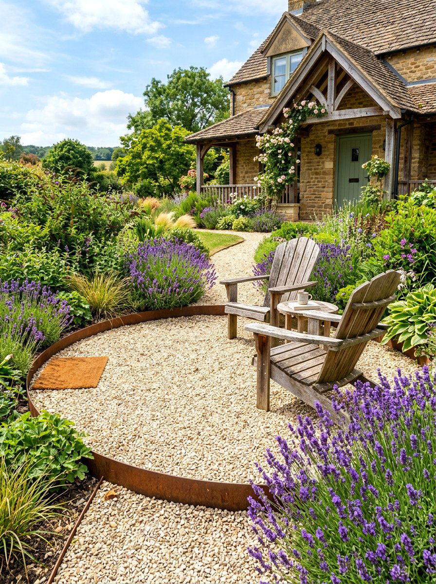 Gravel Front Yard Patio - 30 front patio ideas