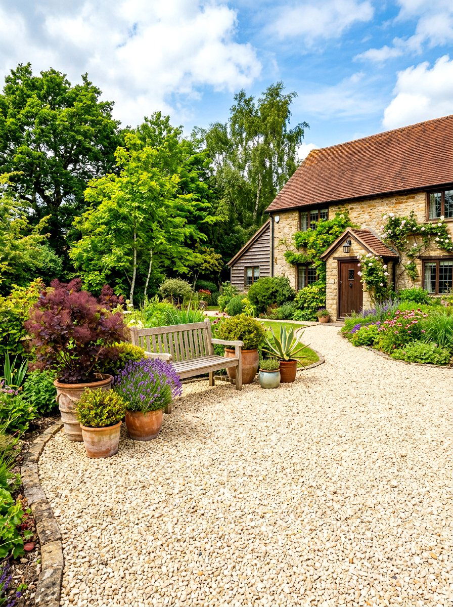 Gravel Front Yard - 30 front yard rock garden ideas