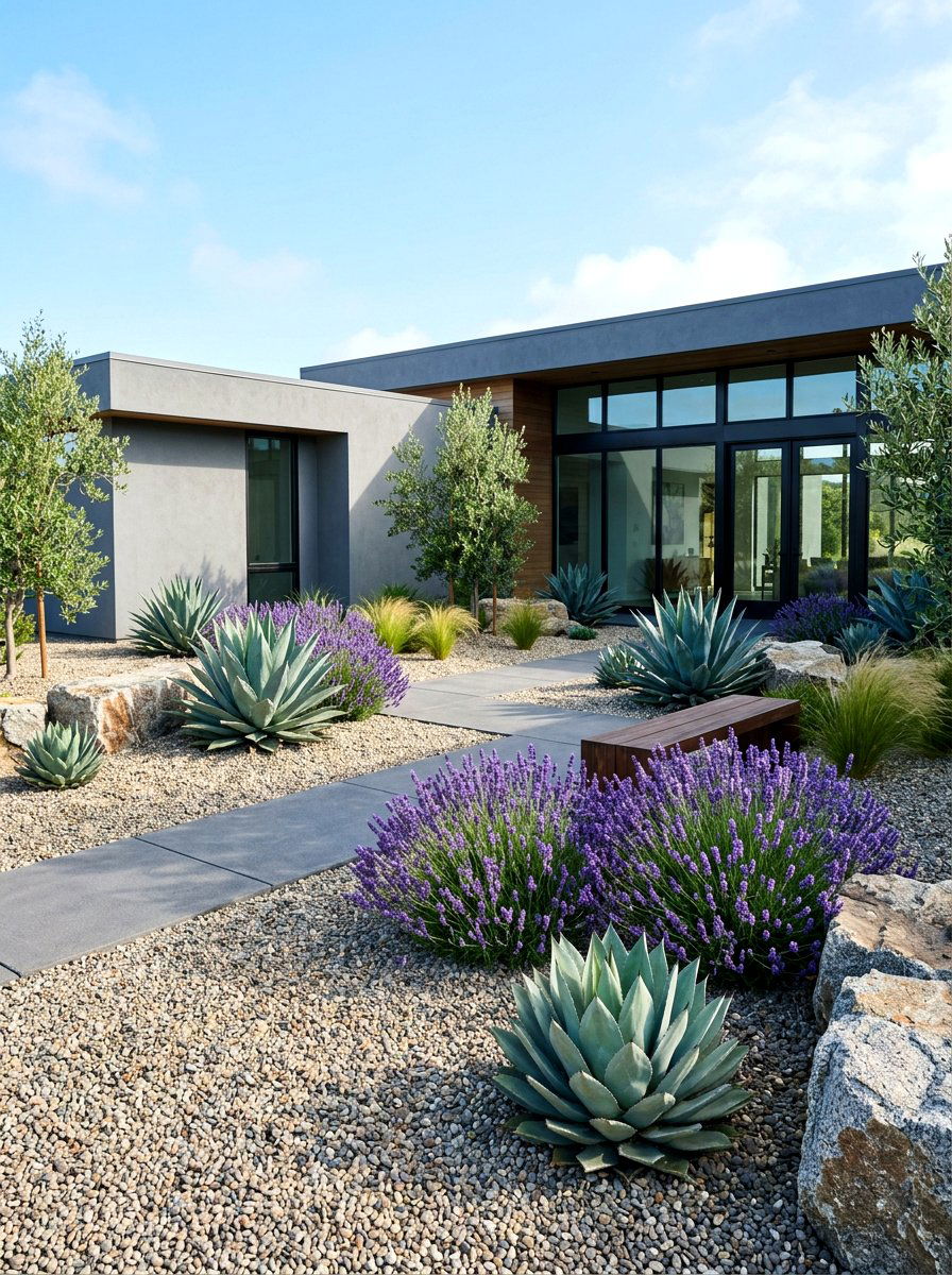 Gravel Garden - 30 front lawn alternative ideas