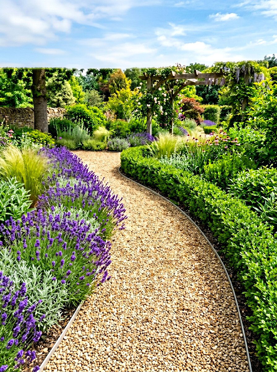 Gravel Garden Path - 30 outdoor garden decor ideas