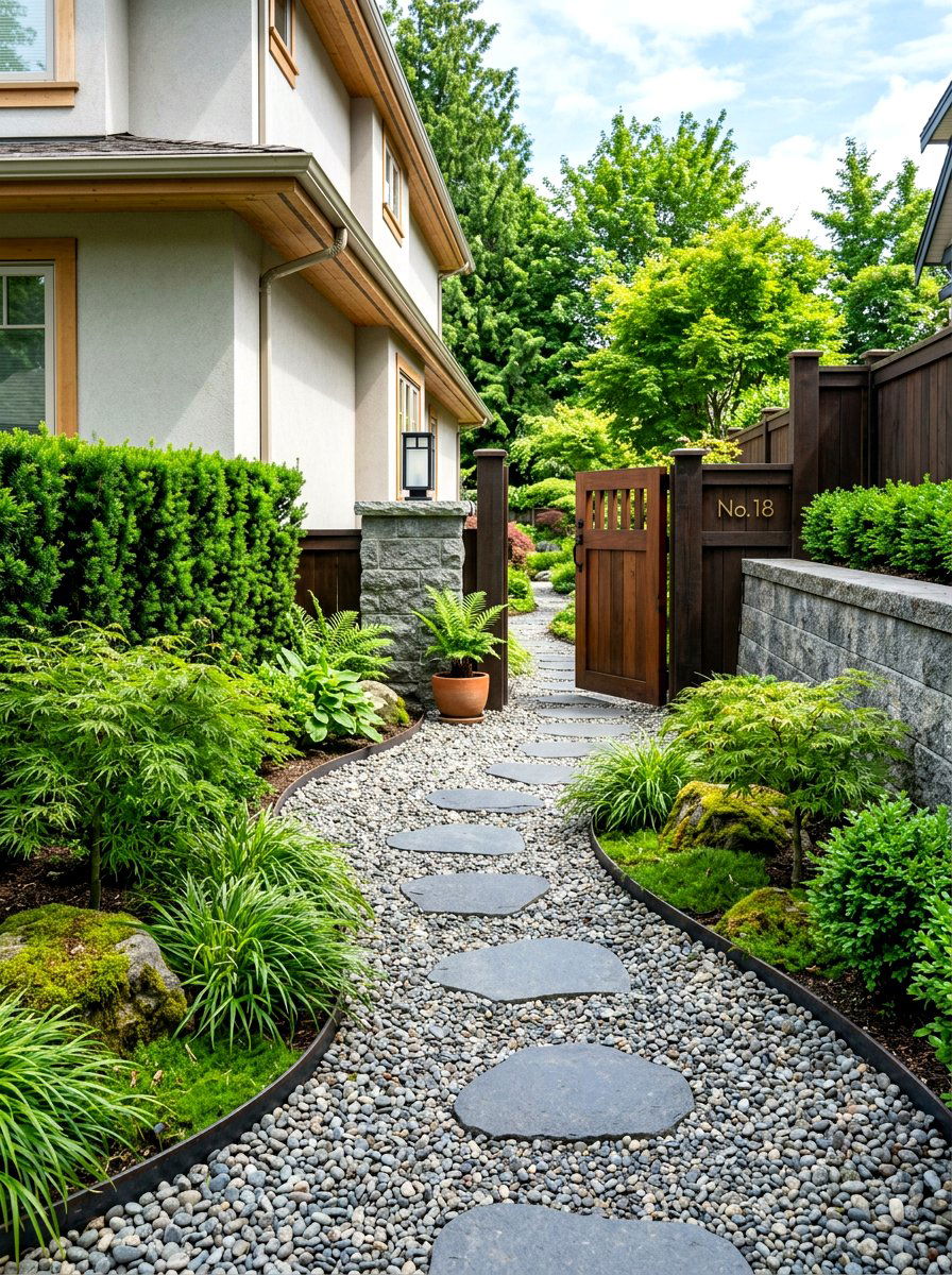 Gravel Garden Paths - 30 curb appeal ideas for small homes