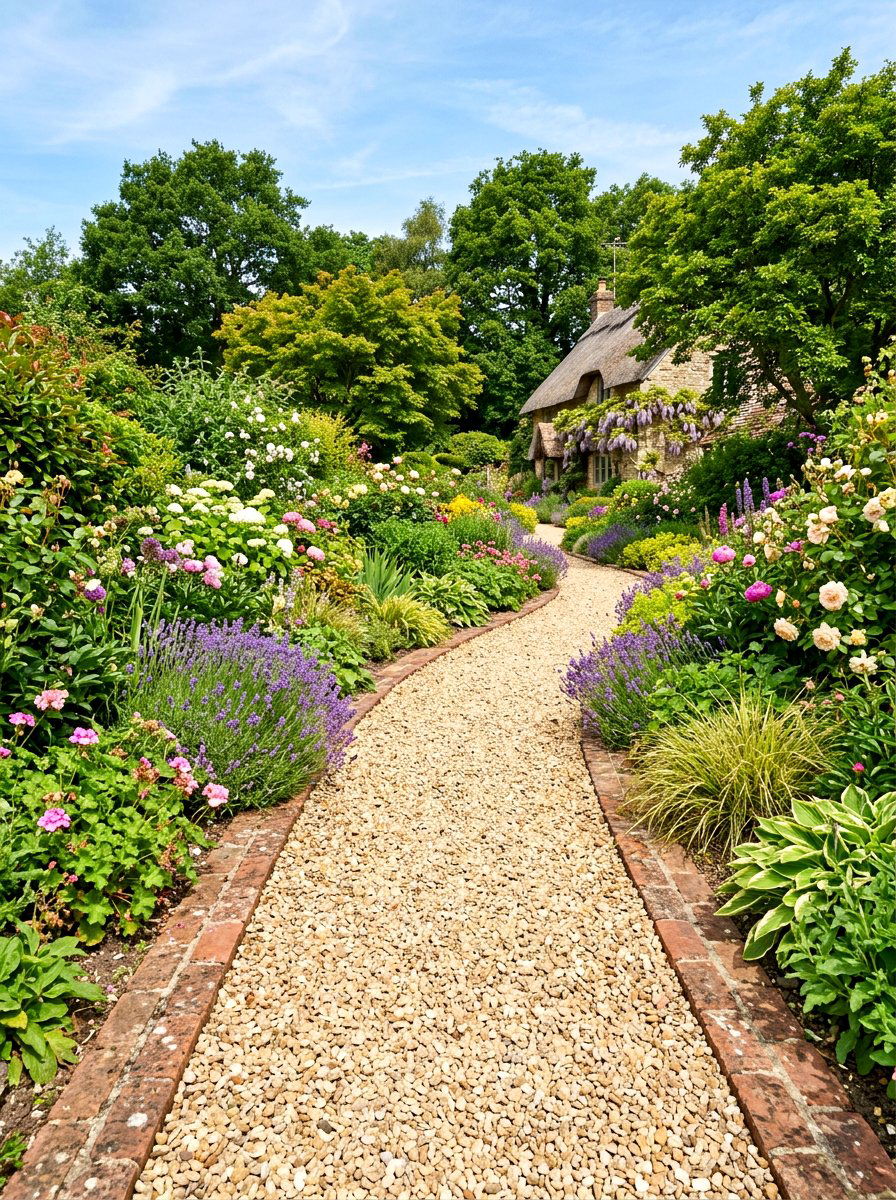 Gravel Path - 30 cottage landscaping ideas