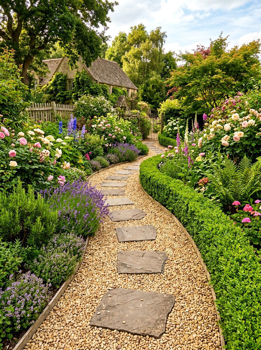 Gravel Path - 30 sunny backyard ideas