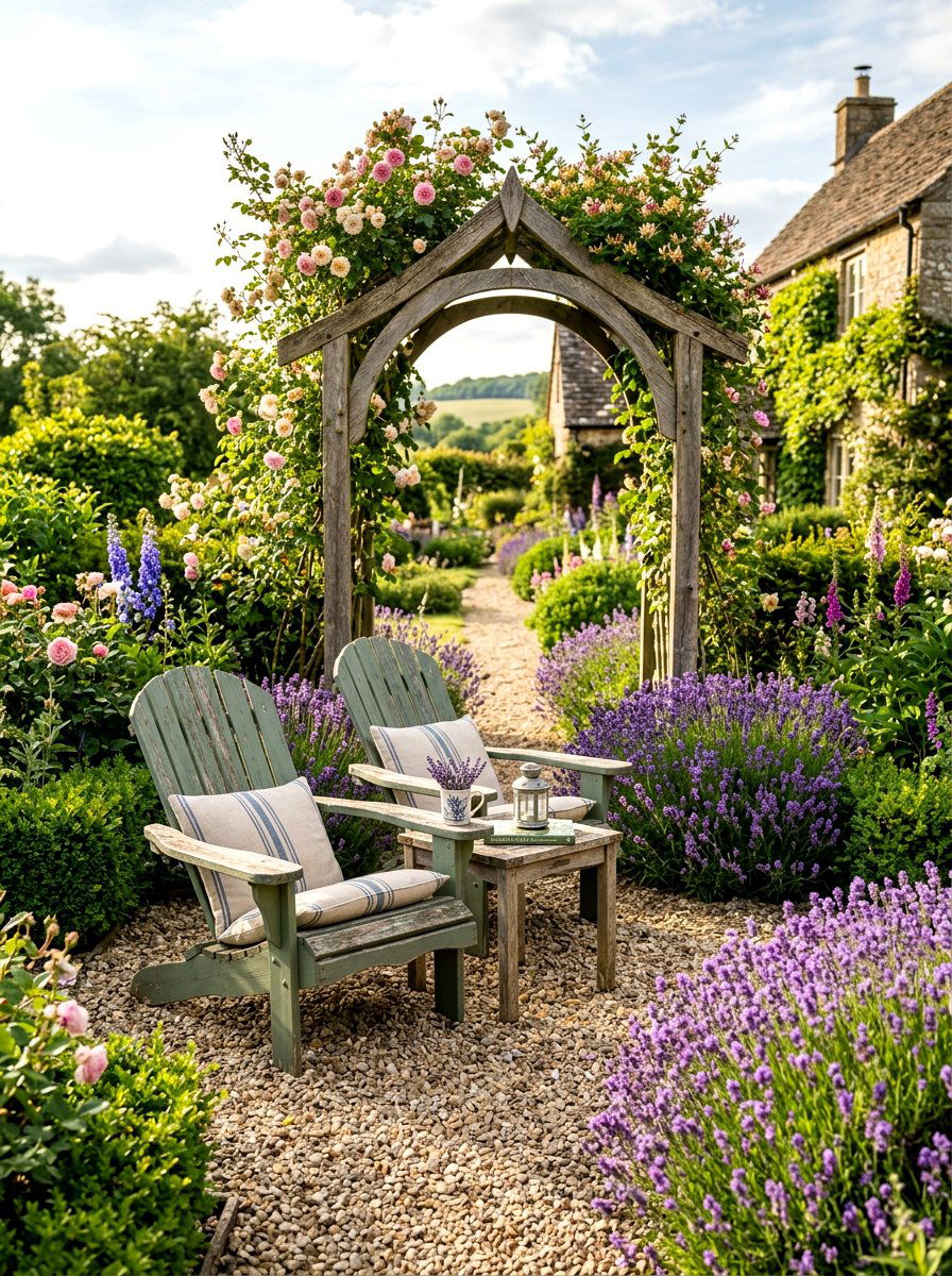 Gravel Path Adirondack - 30 Adirondack chair ideas