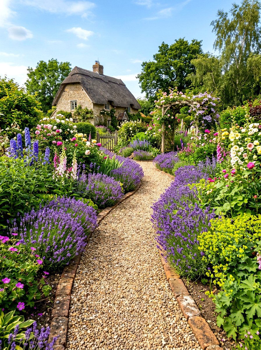 Gravel Path Cottage Garden - 30 cottage garden ideas
