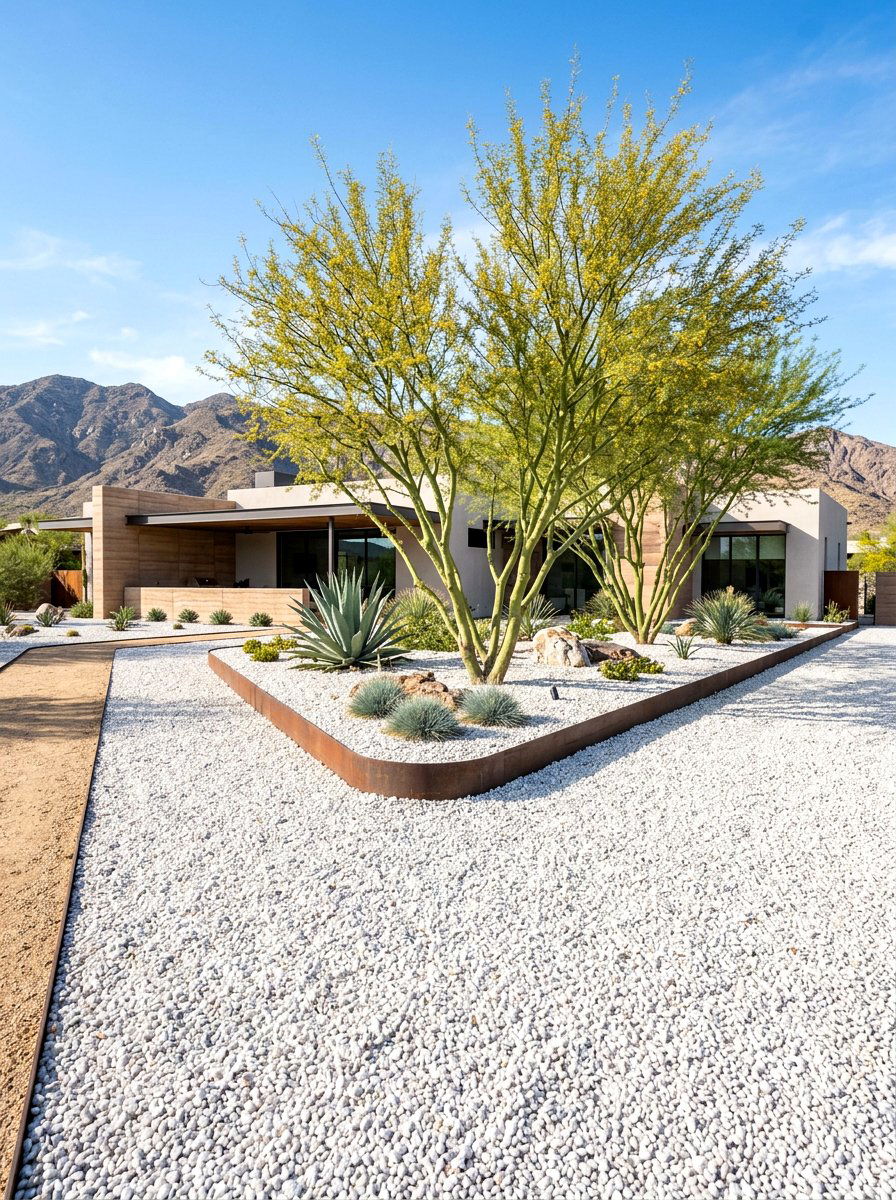 Gravel Path Edging - 30 tree border landscaping ideas