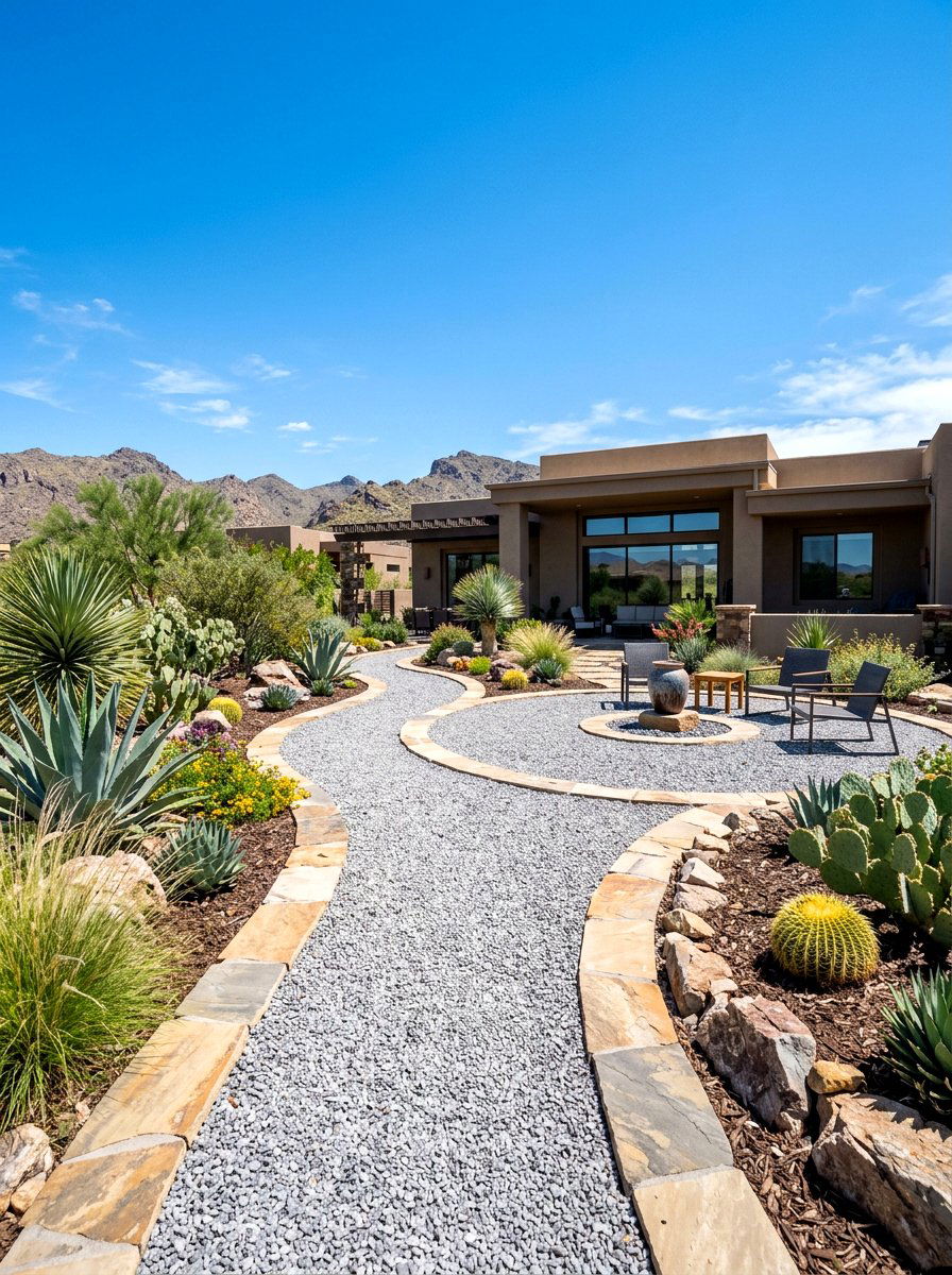 Gravel Pathway Layout - 30 courtyard patio ideas