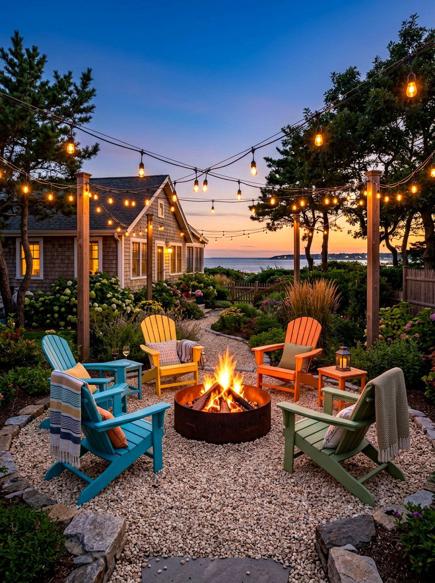 Gravel Patio Fire Pit - 30 cozy fire pit ideas