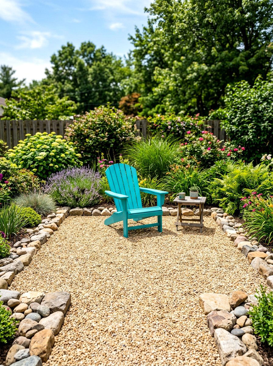 Gravel Patio Space - 30 outdoor meditation corner ideas