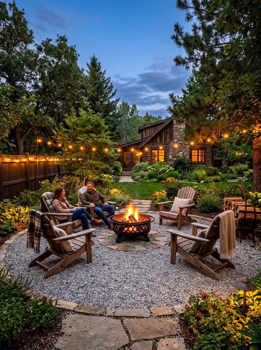Gravel Patio With Fire Pit - 30 East Coast patio ideas