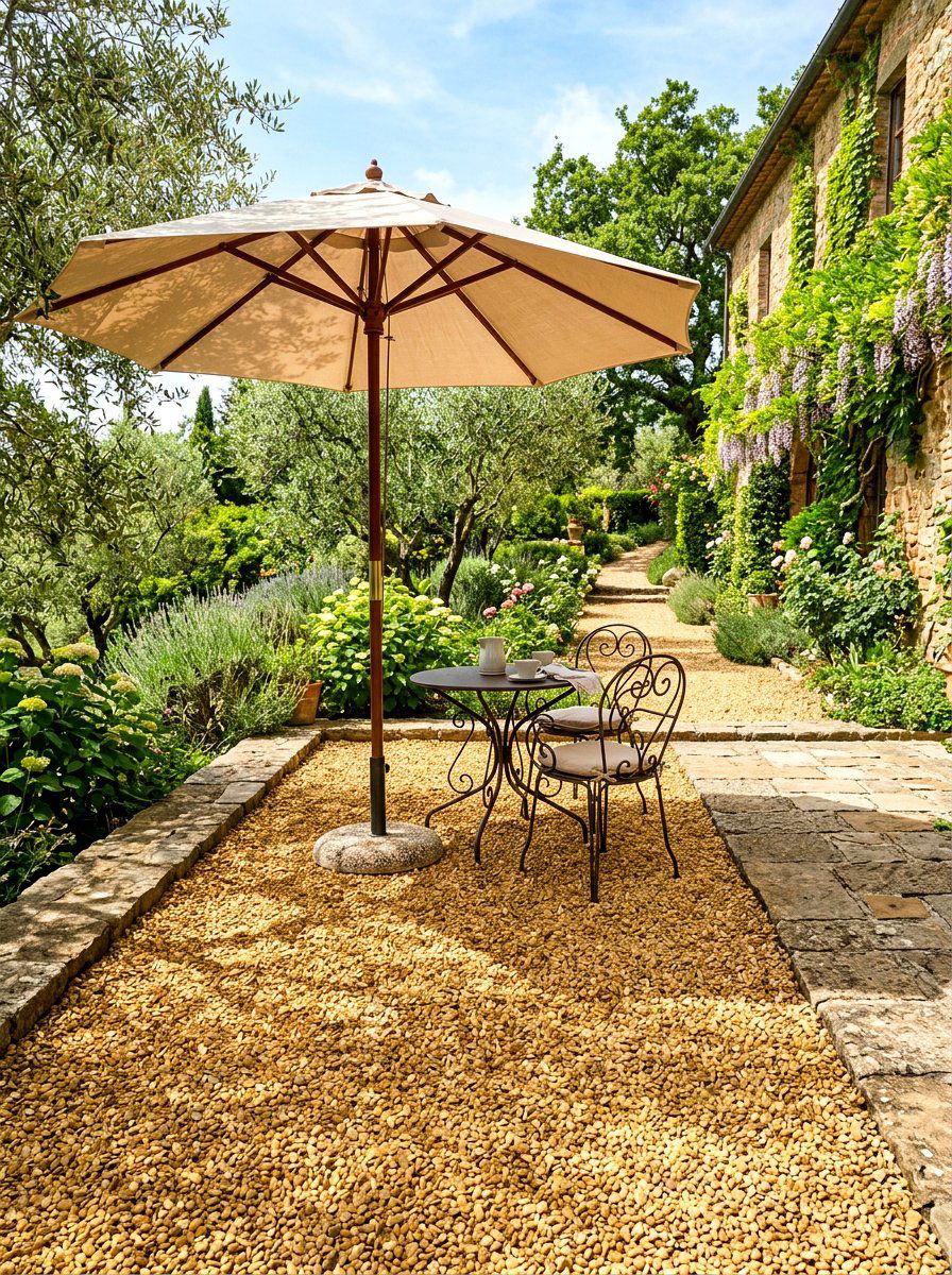 Gravel Sand Toned Patio - 30 sand toned patio ideas