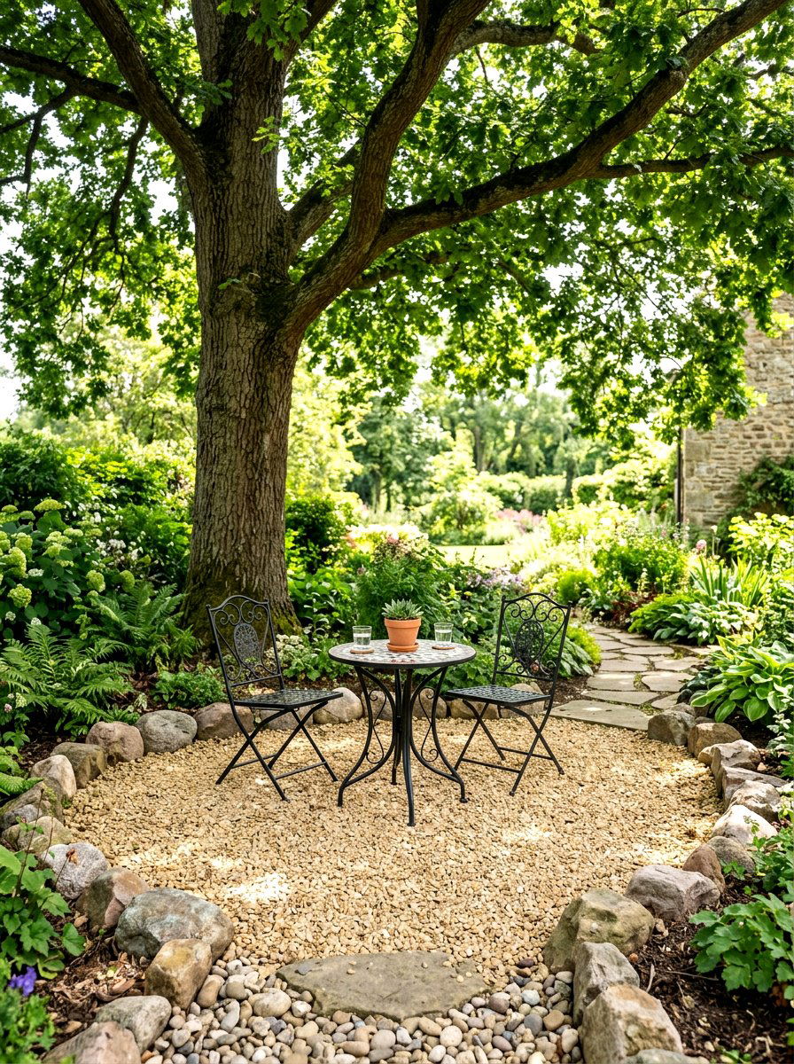 Gravel Seating Area - 30 backyard zoning layout ideas