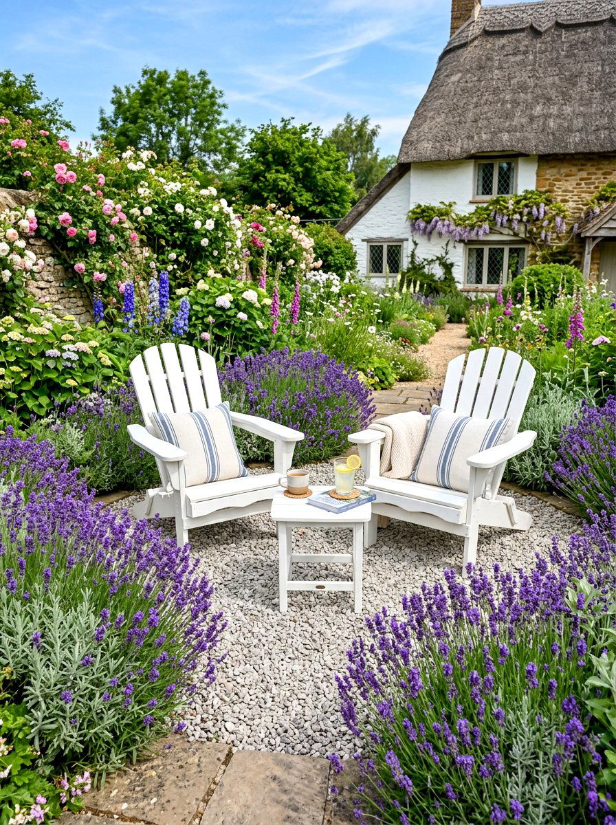 Gravel Seating Area - 30 intimate patio ideas