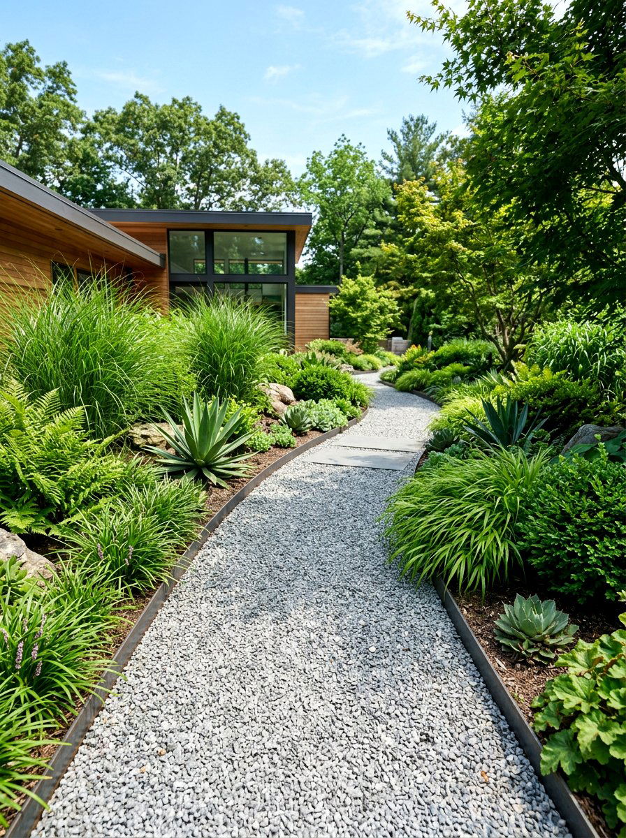 Gravel Walkway - 30 budget landscaping ideas