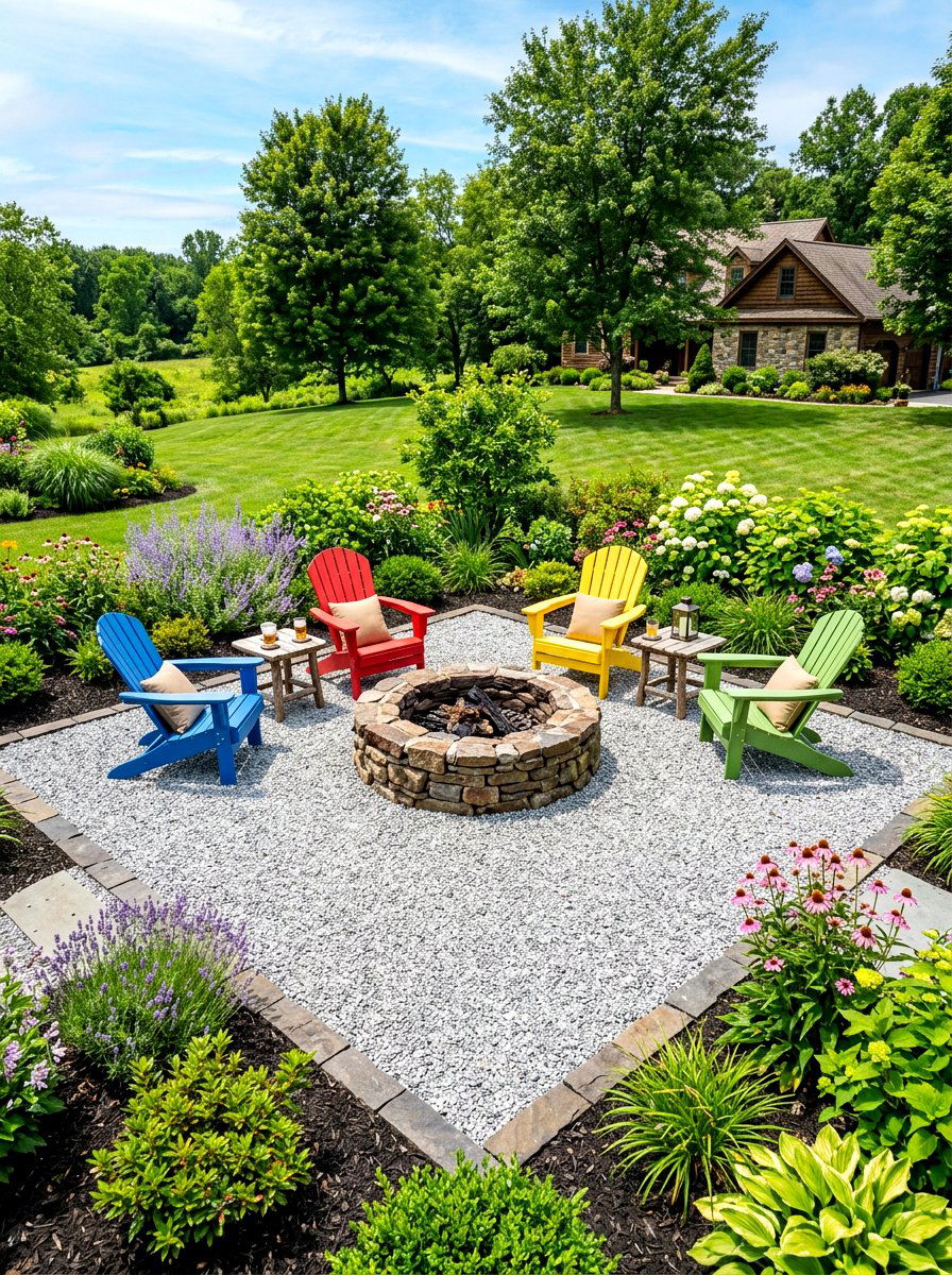 Gravel base fire pit - 30 diy style fire pit ideas