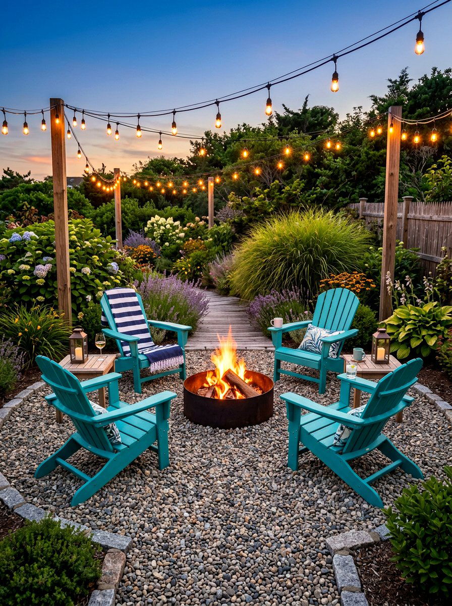 Gravel fire pit - 30 round fire pit ideas