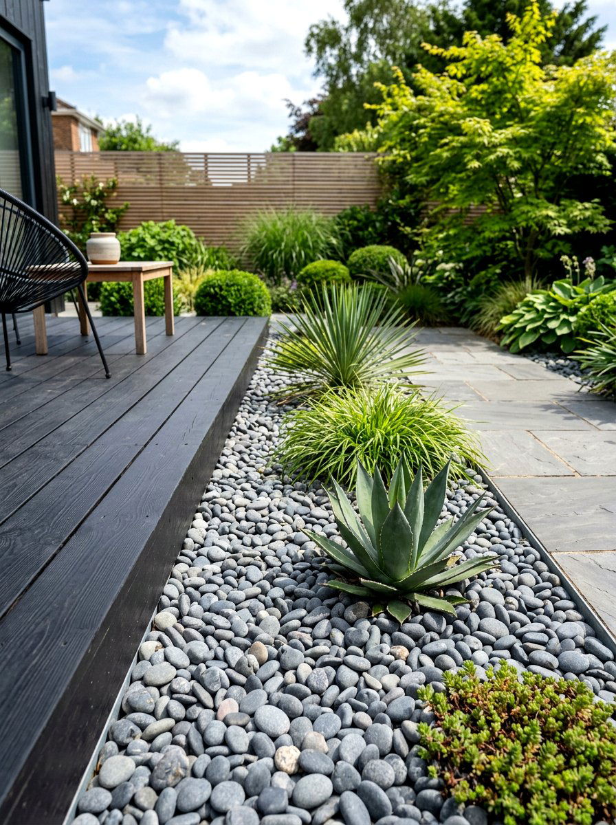 Gravel garden - 30 deck border planting ideas