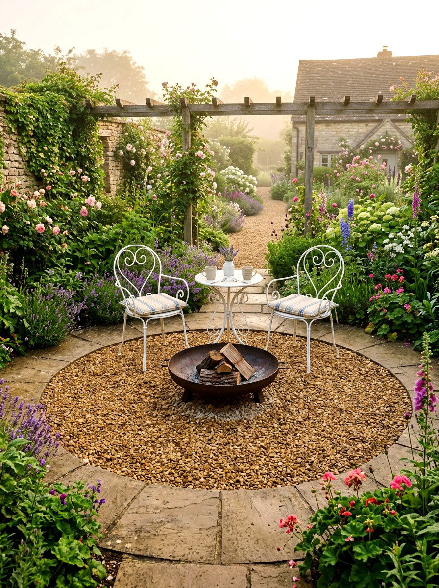 Gravel patio fire pit - 30 patio fire pit ideas