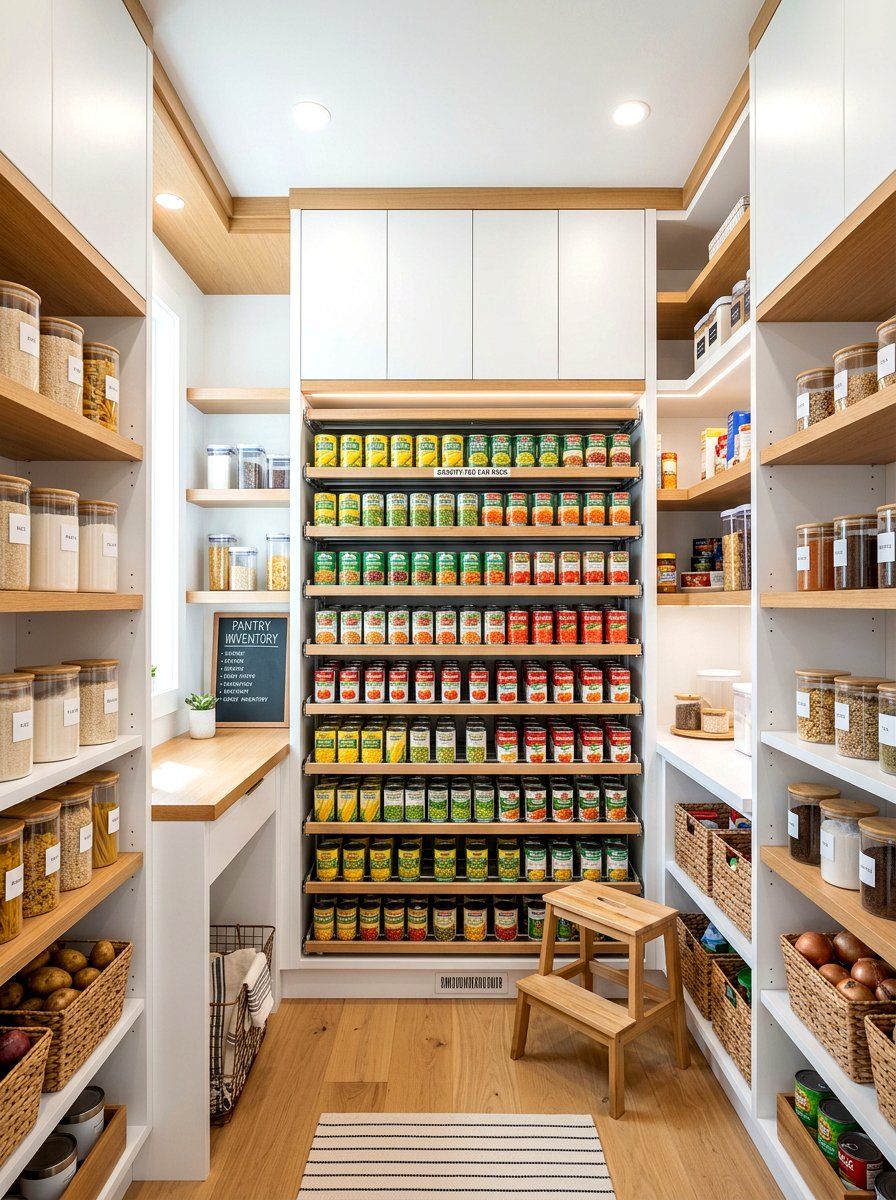 Gravity Fed Can Rack - 30 can storage ideas