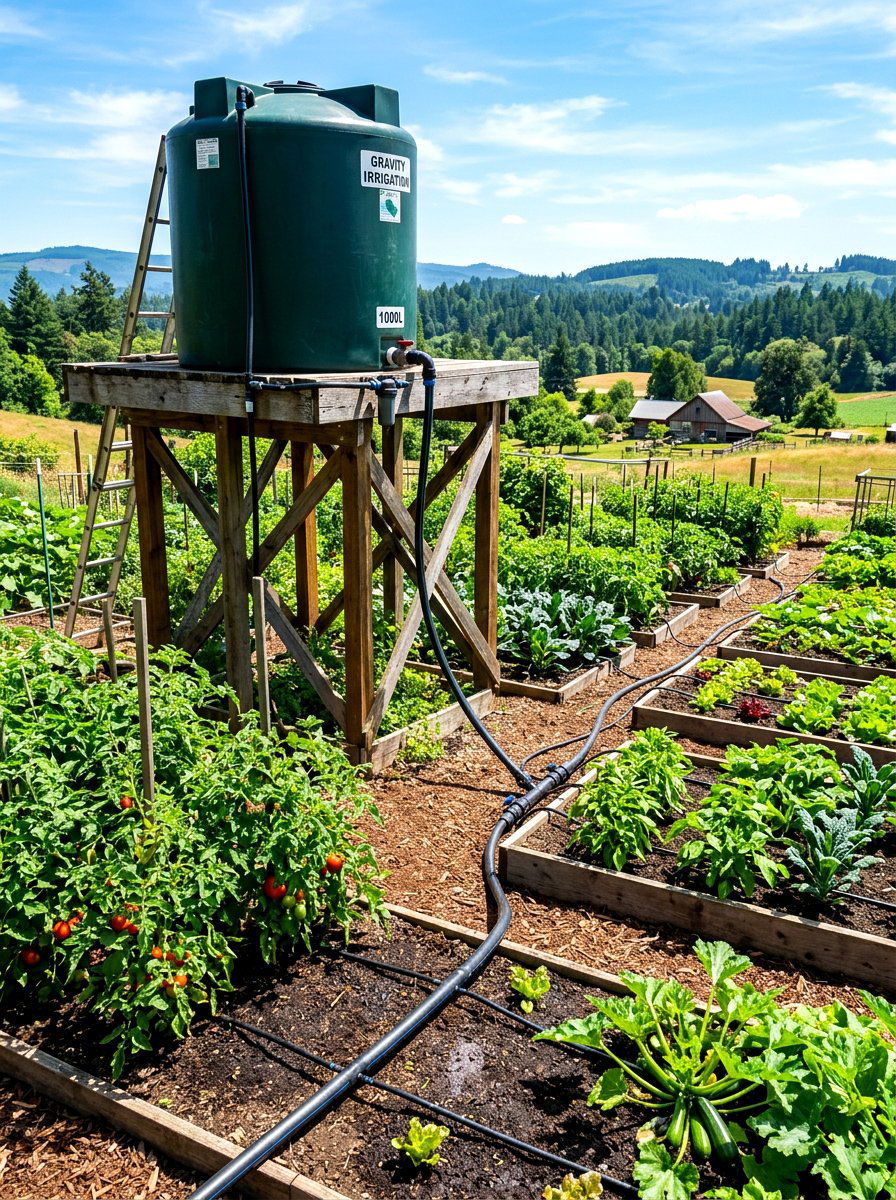 Gravity Fed Irrigation - 30 greenhouse watering ideas
