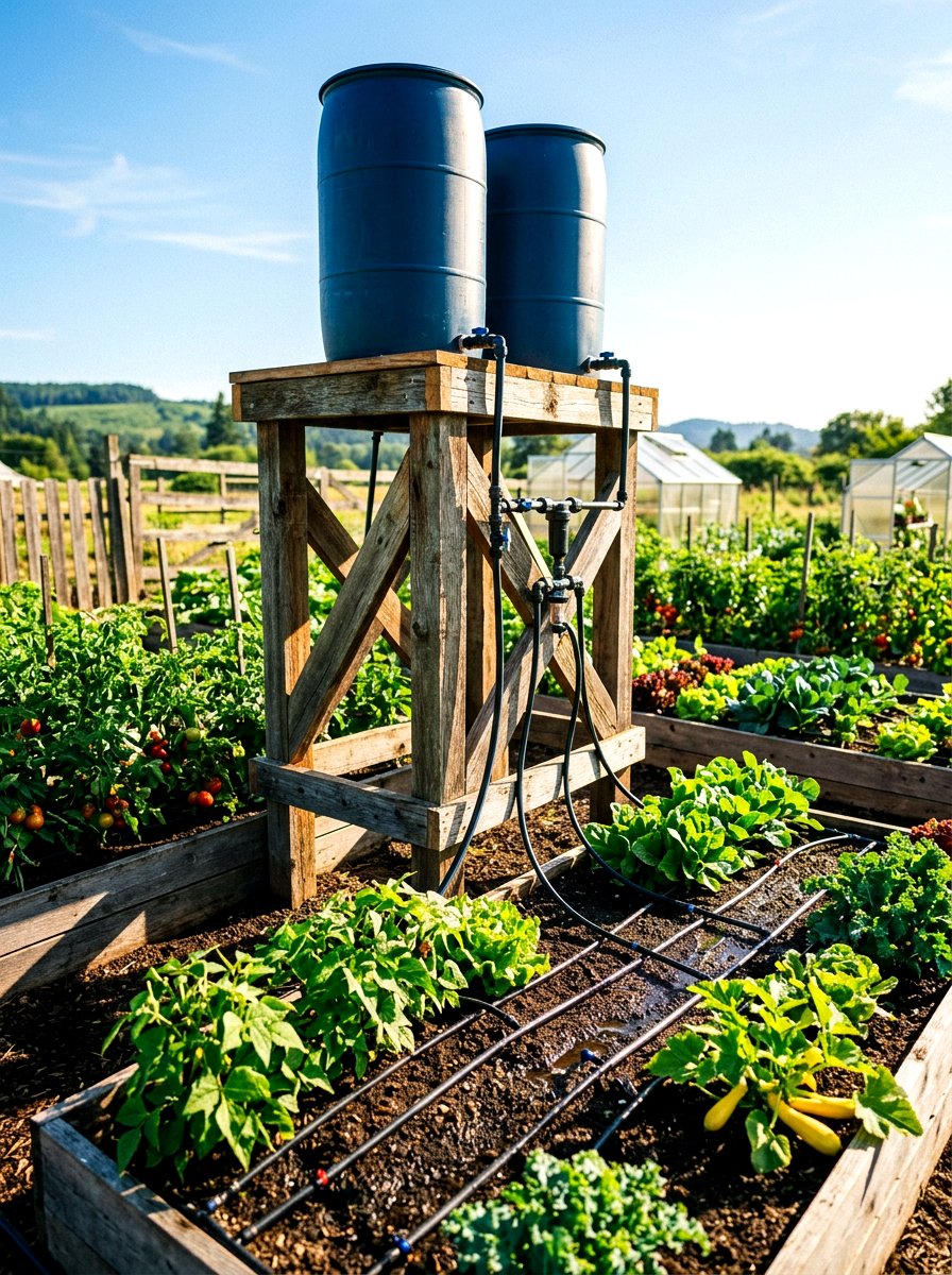 Gravity Rainwater Irrigation - 30 rainwater collection ideas