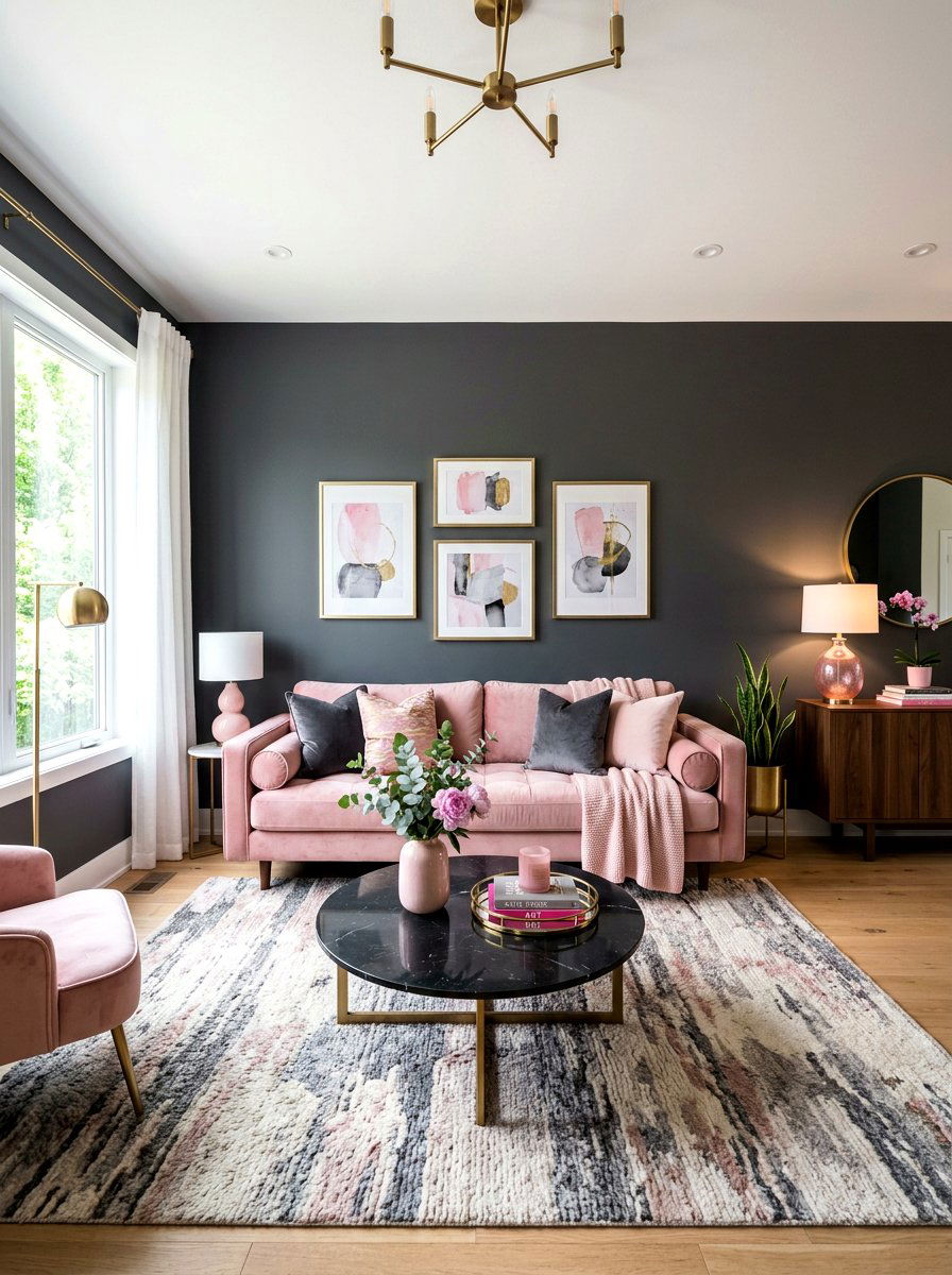 Gray And Pink Living Room - 30 gray living room ideas