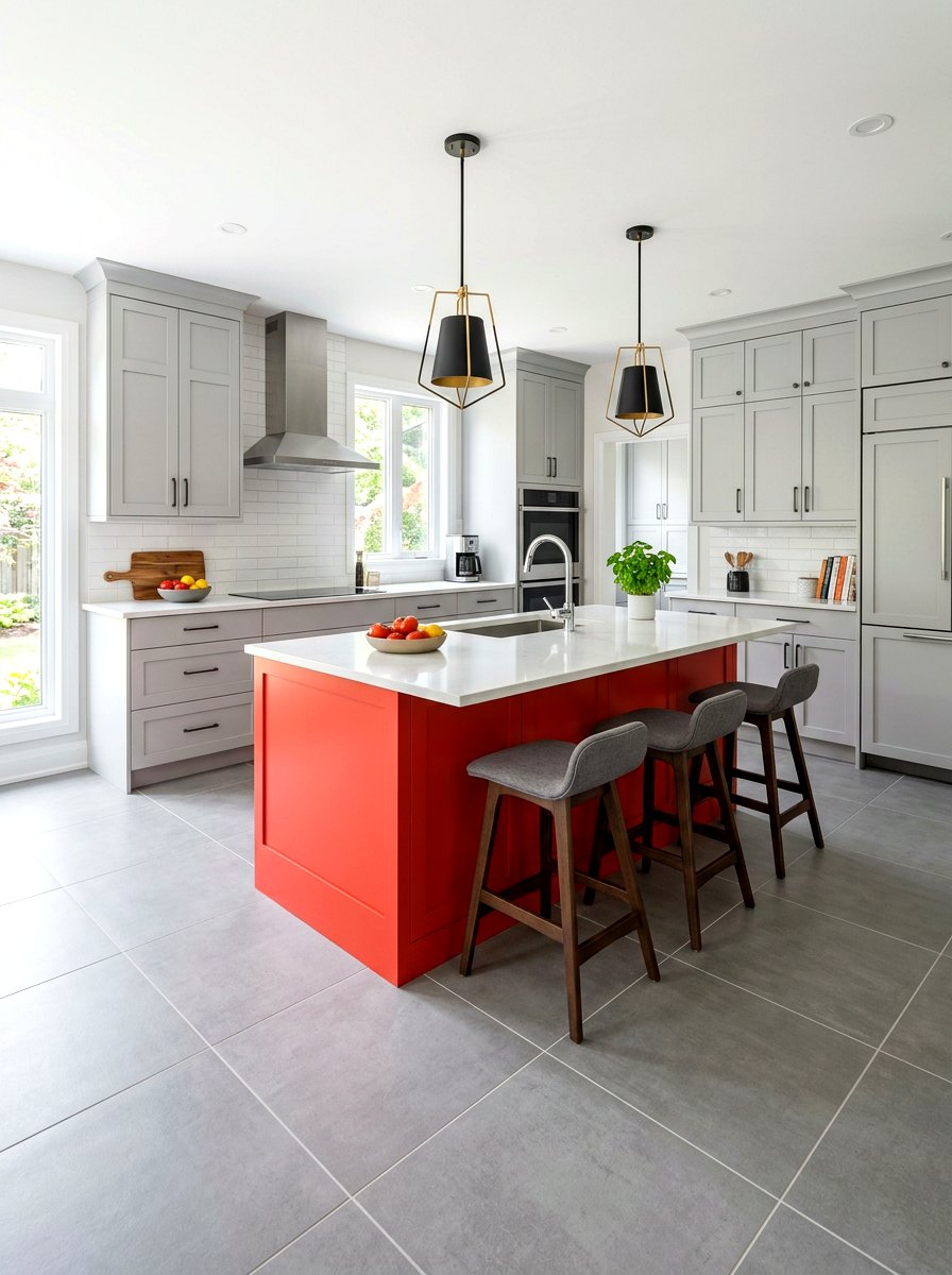 Gray And Red Kitchen - 30 tomato red kitchen ideas