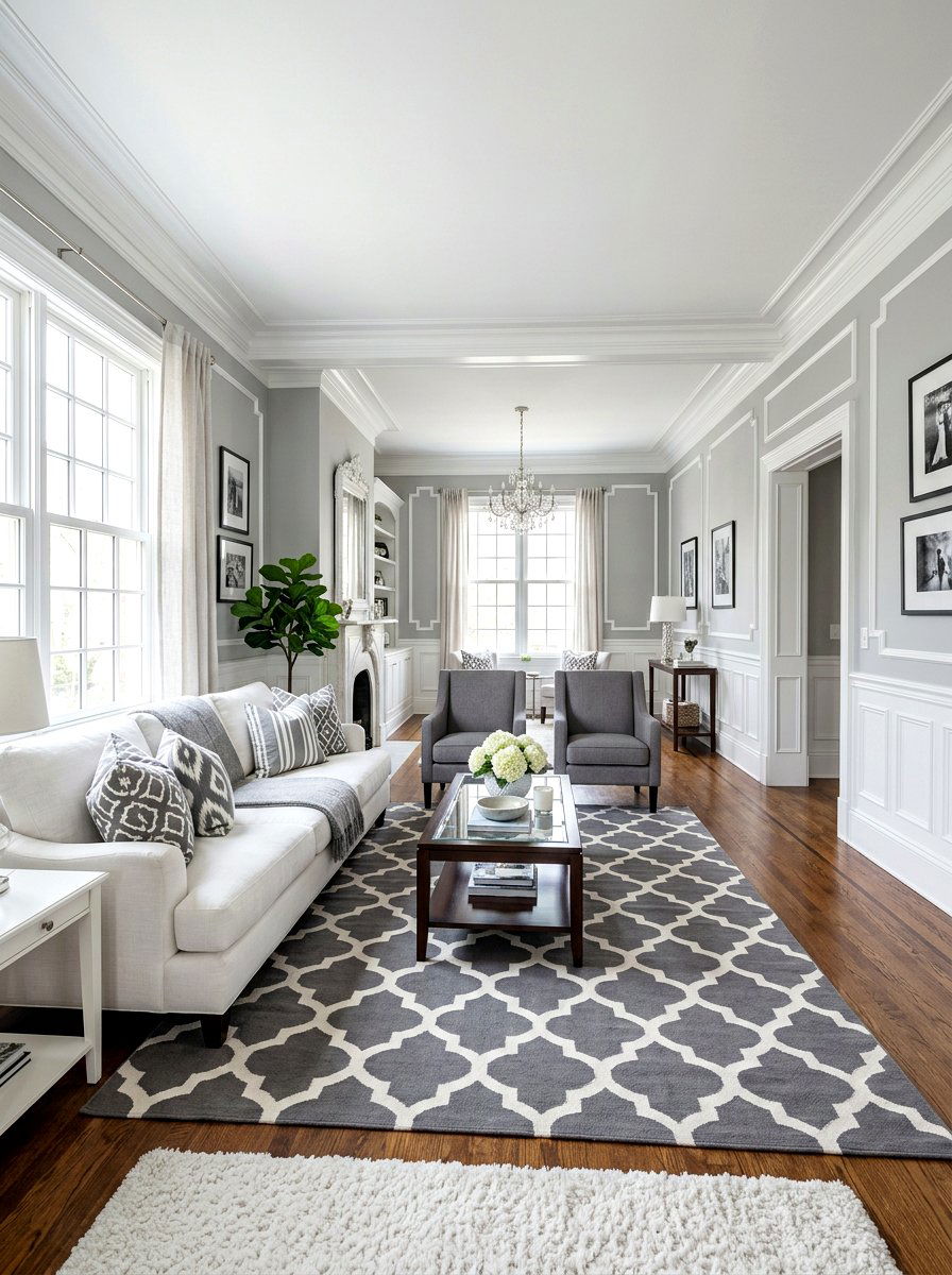 Gray And White Living Room - 30 gray living room ideas