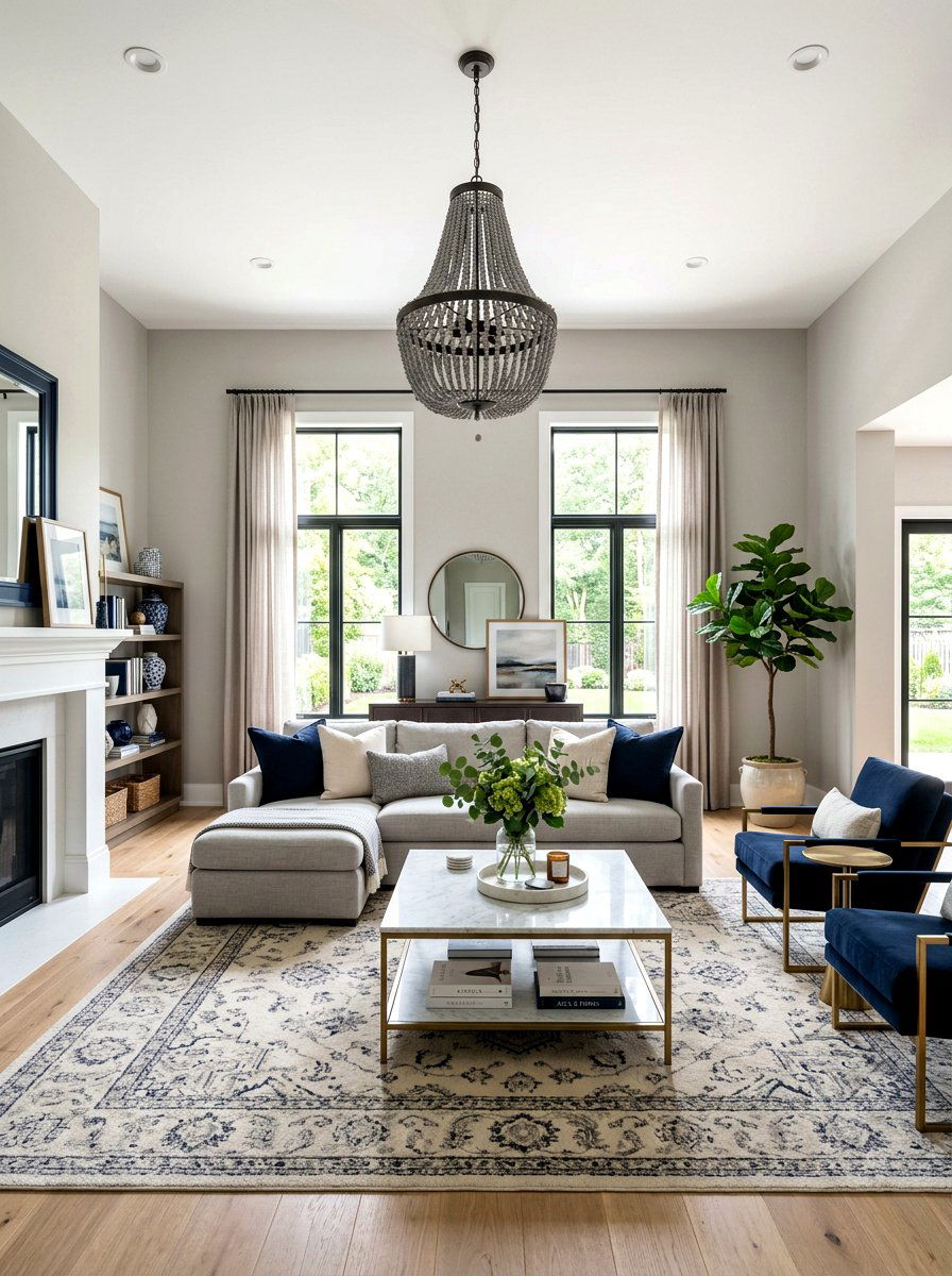 Gray Beaded Chandelier - 30 beaded chandelier ideas