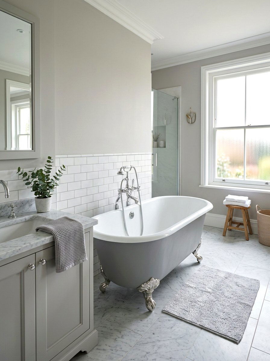 Gray Clawfoot Tub - 30 clawfoot tub ideas
