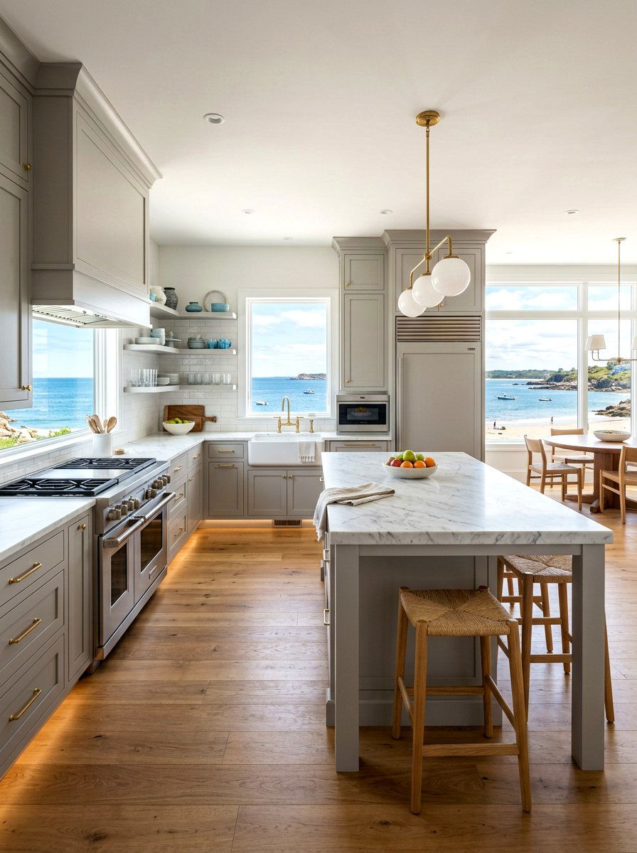 Gray Coastal Kitchen - 30 coastal kitchen ideas