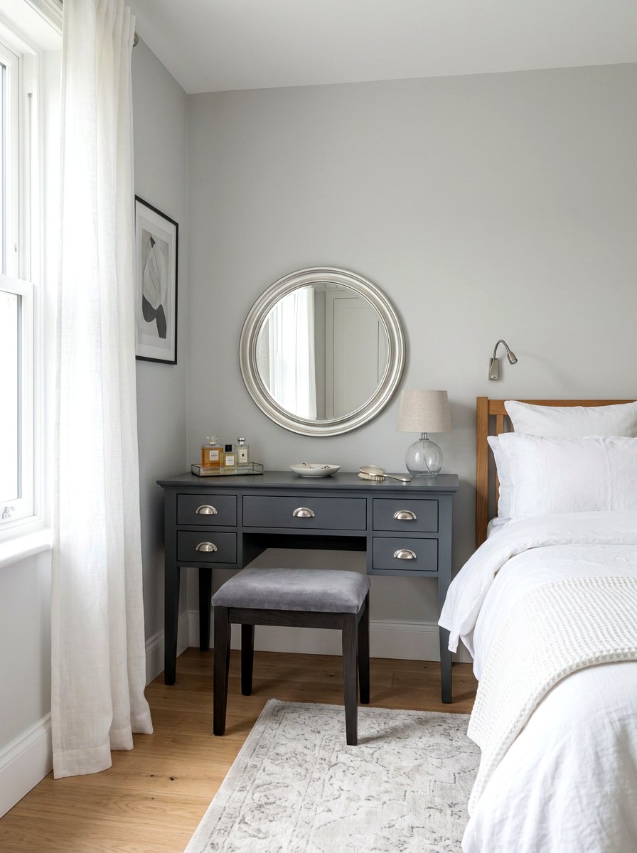 Gray Dressing Table - 30 dressing table ideas