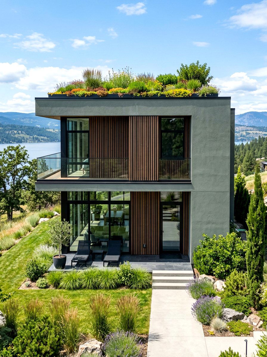 Gray Green Contemporary - 30 green house exterior ideas