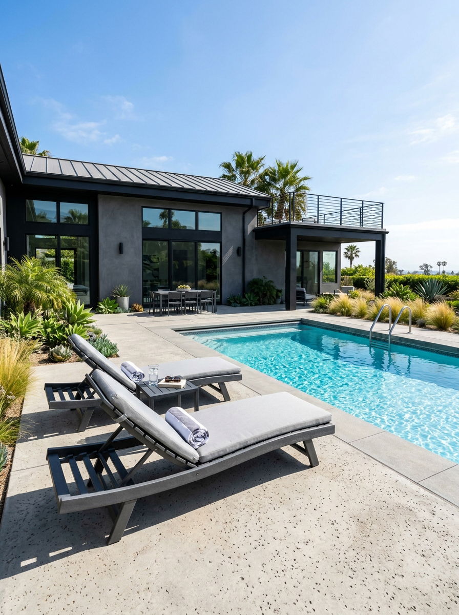 Gray Ledge Lounger Lounge Area - 30 pool ledge lounger ideas