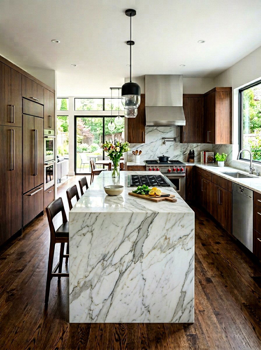 Gray Marble Subway Tile - 30 marble backsplash ideas