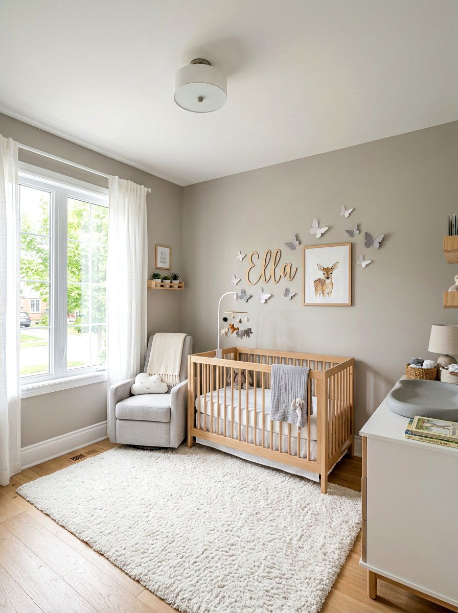 Gray Nursery Walls - 30 Scandinavian nursery ideas