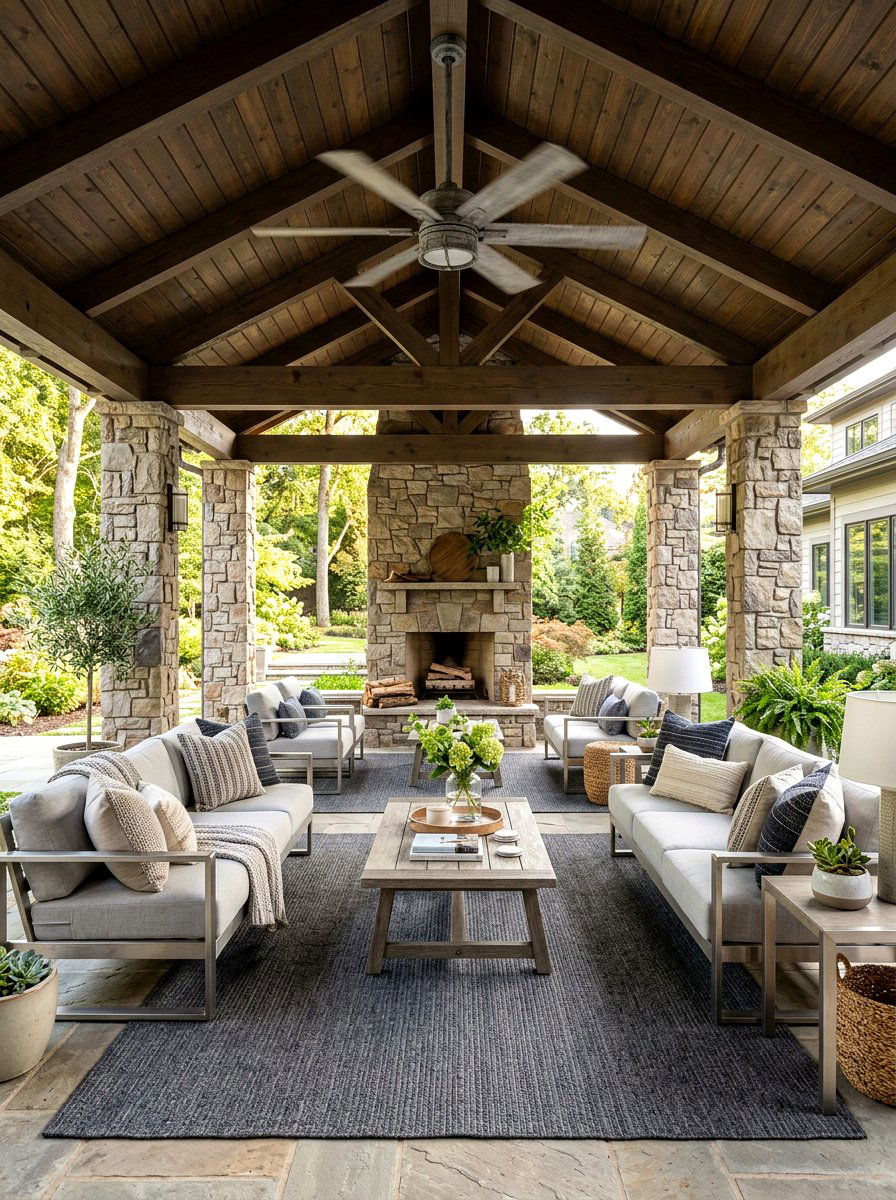 Gray Pavilion Fan - 30 pavilion ceiling fan ideas