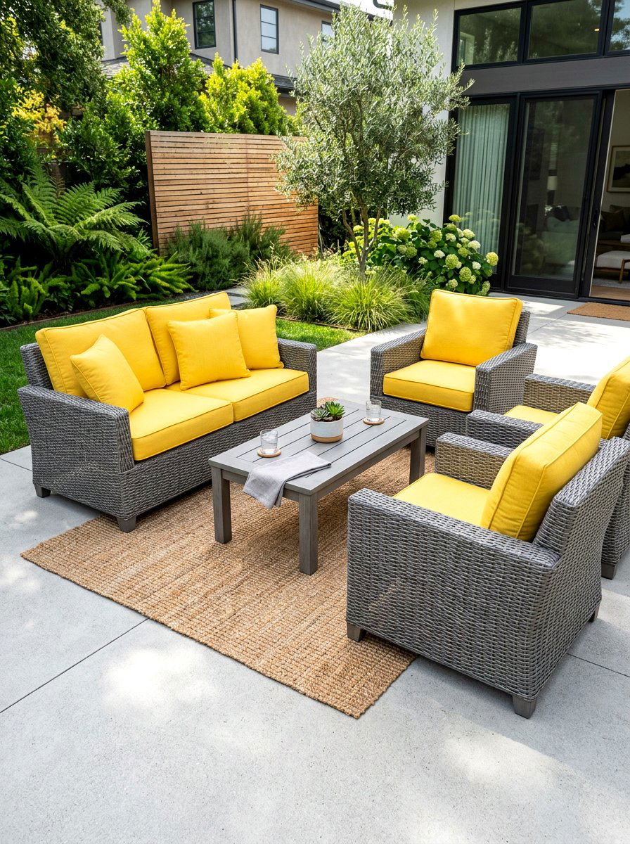 Gray Resin Wicker Conversation Set - 30 wicker patio furniture ideas