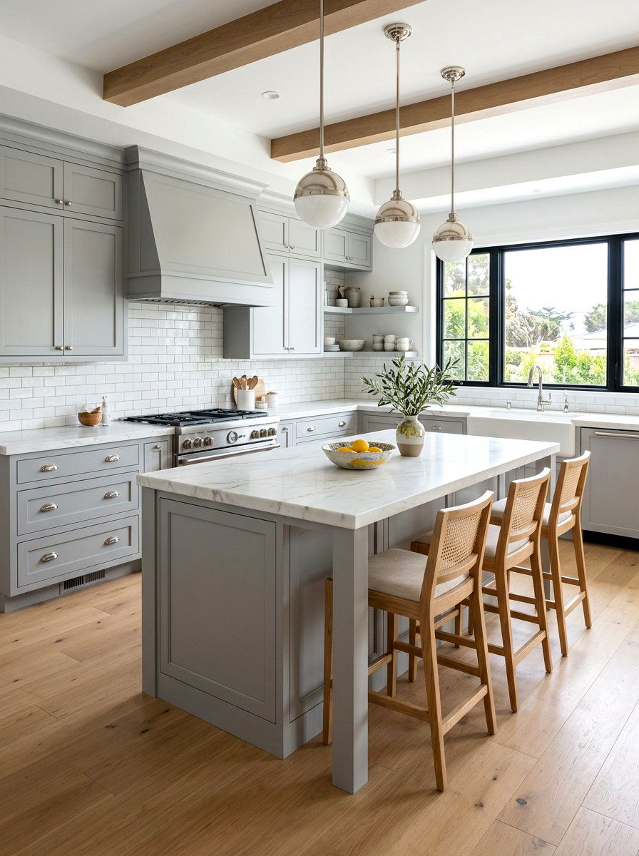 Gray Shaker Kitchen Cabinets - 30 Hamptons kitchen ideas