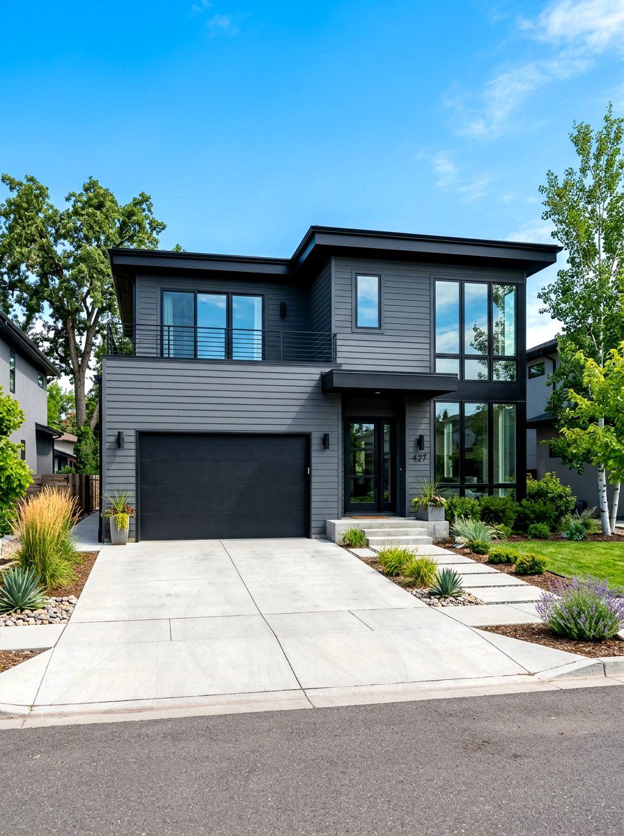 Gray Siding Black Trim - 30 black trim exterior ideas