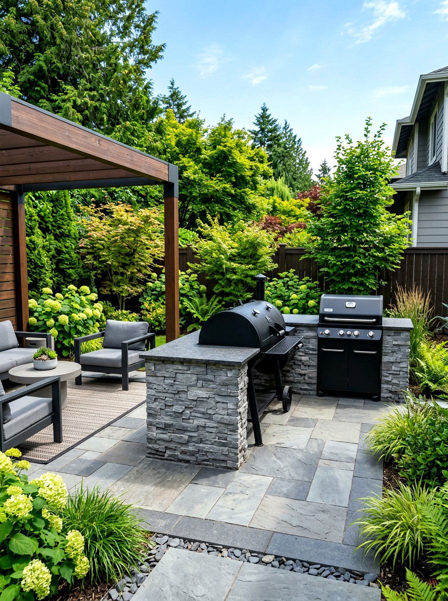 Gray Smoker Patio - 30 smoker patio corner ideas
