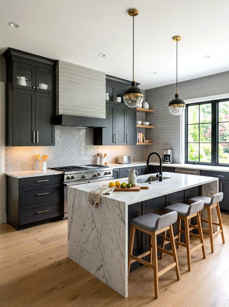 Gray Subway Tile Kitchen - 30 subway tile kitchen ideas