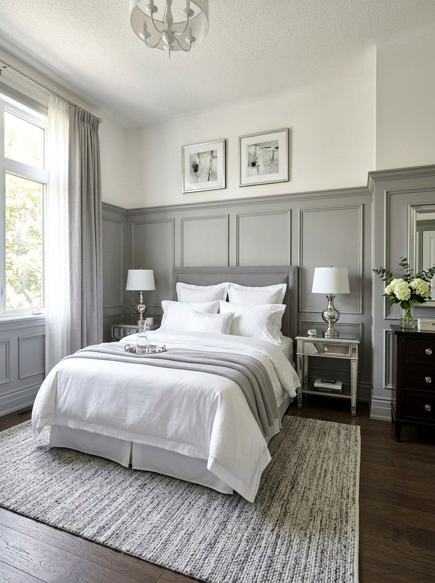 Gray Wainscoting - 30 wainscoting ideas