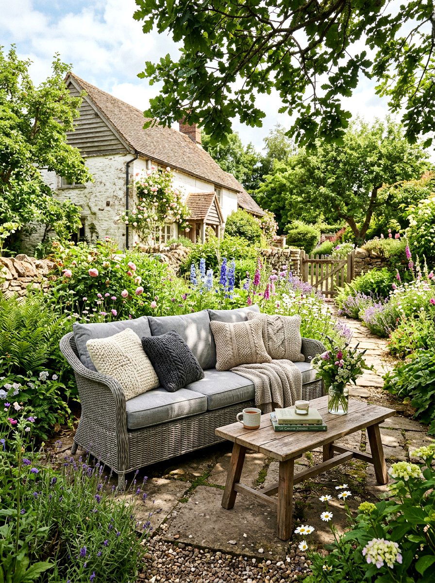 Gray Wash Wicker Sofa - 30 all weather wicker patio ideas